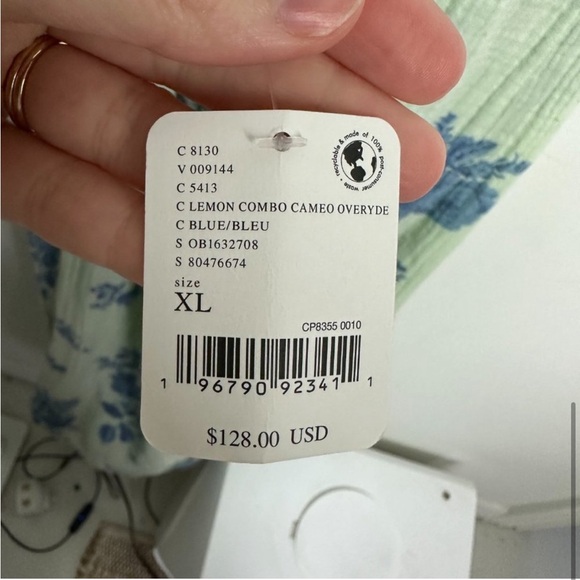 Free People Forget Me Not Blue Floral Midi Dress Sz XL NWT - Picture 2 of 7